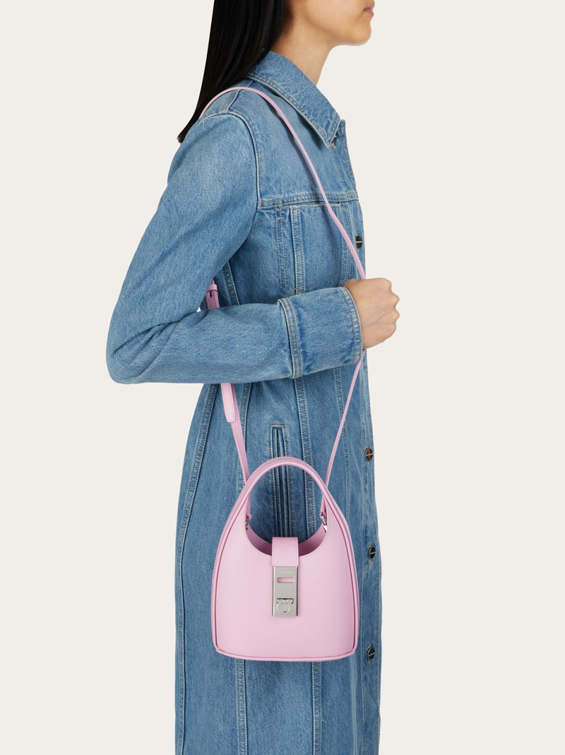 Mini Hobo bag with Gancini buckle 3