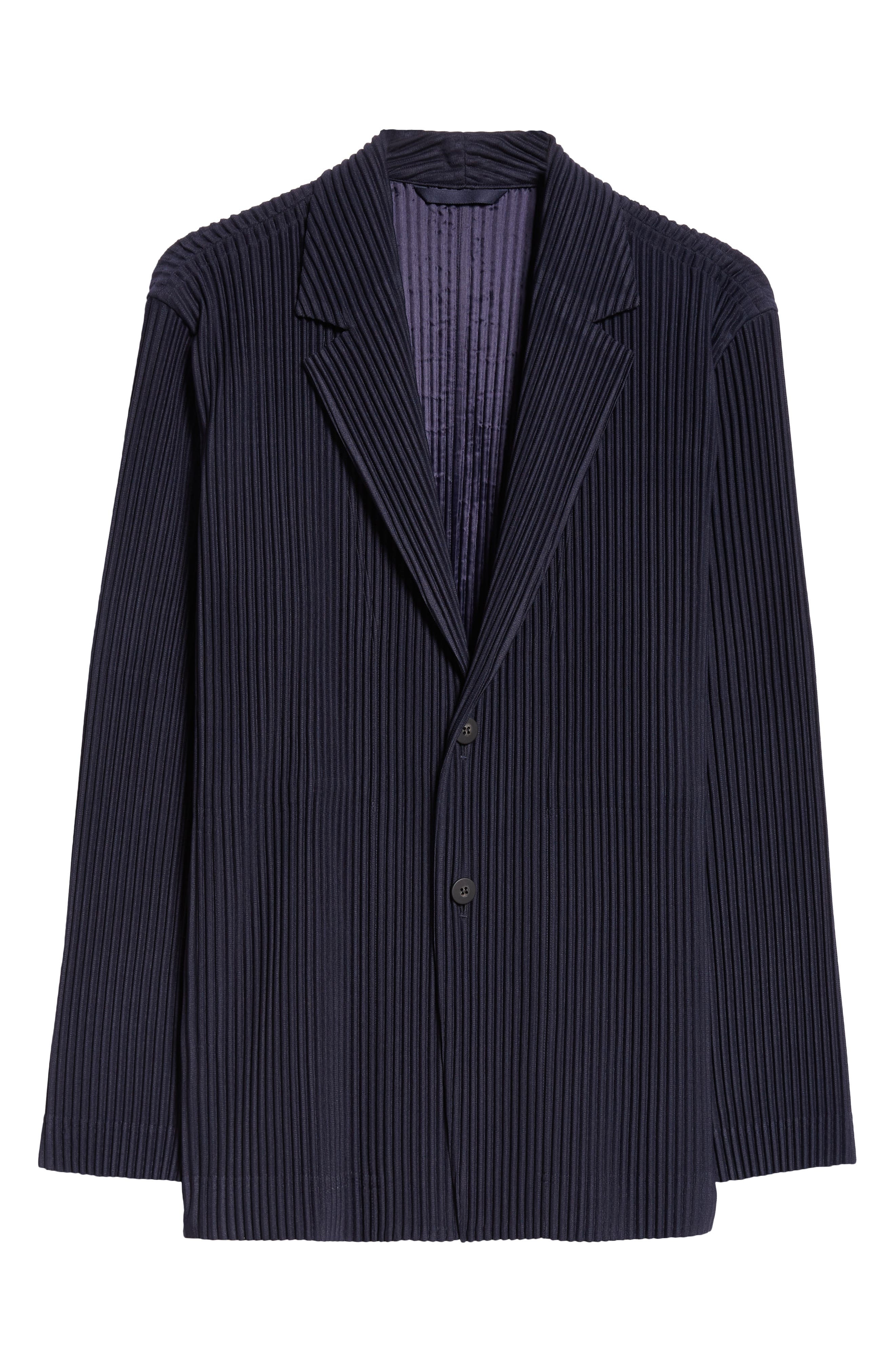 Homme Plissé Issey Miyake Pleated Blazer in Navy at Nordstrom - 6