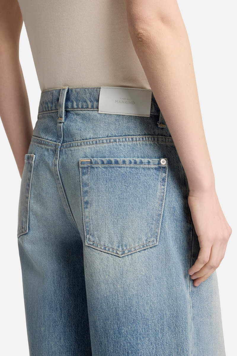 MARIE WIDE LEG in Coated Denim 4