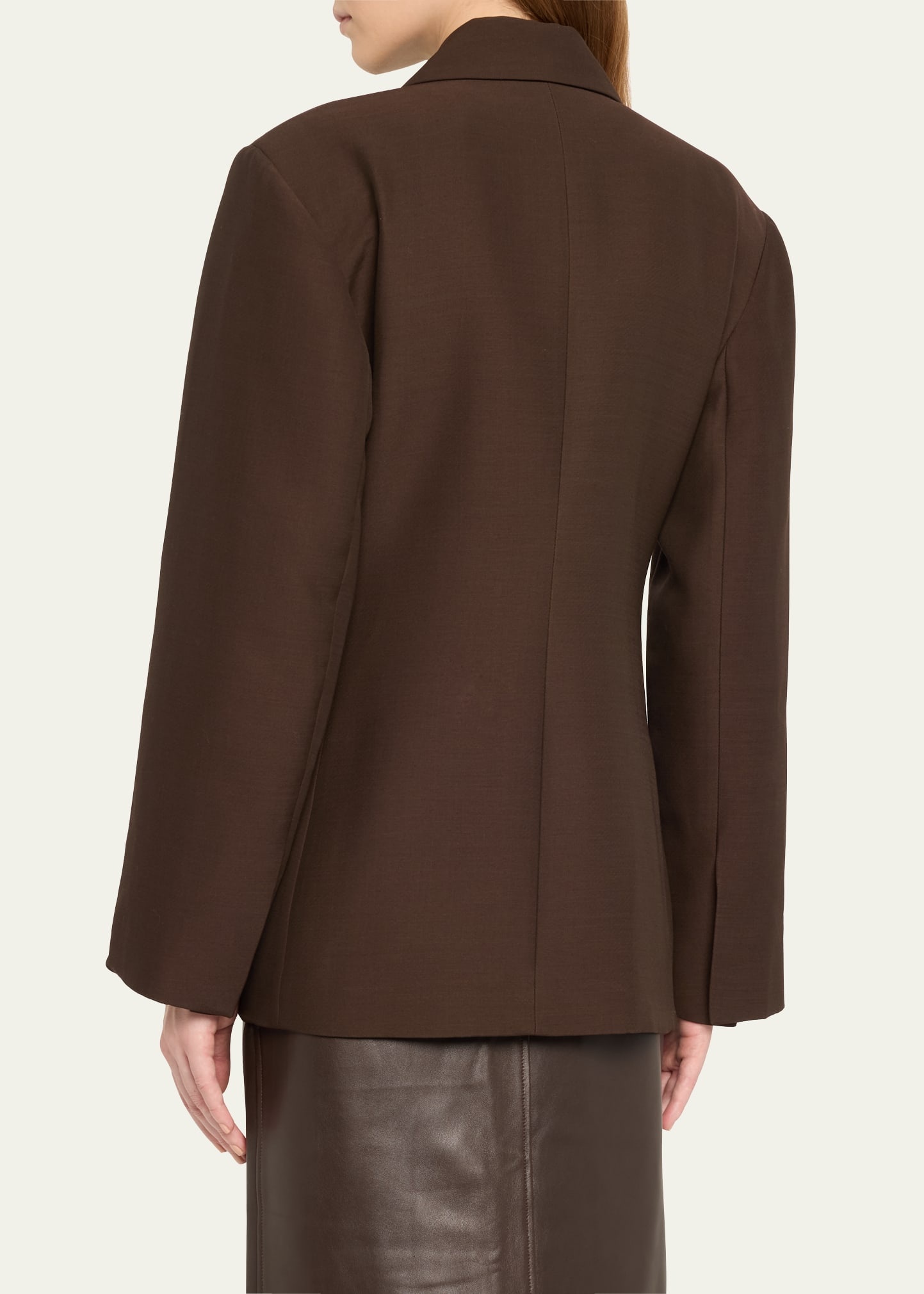 Double-Breasted Wool Blazer - 3