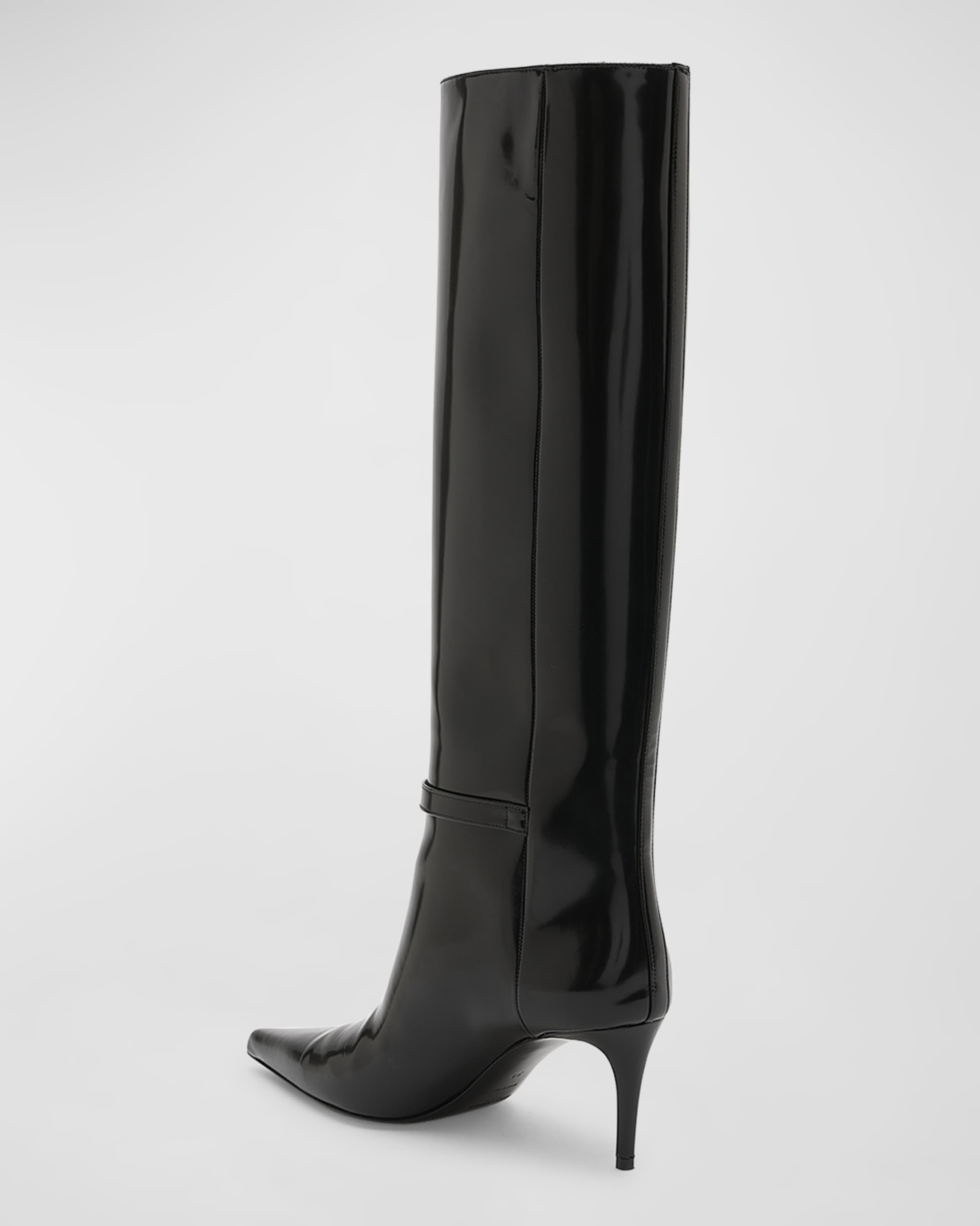 Lee Patent Buckle Knee Boots - 3