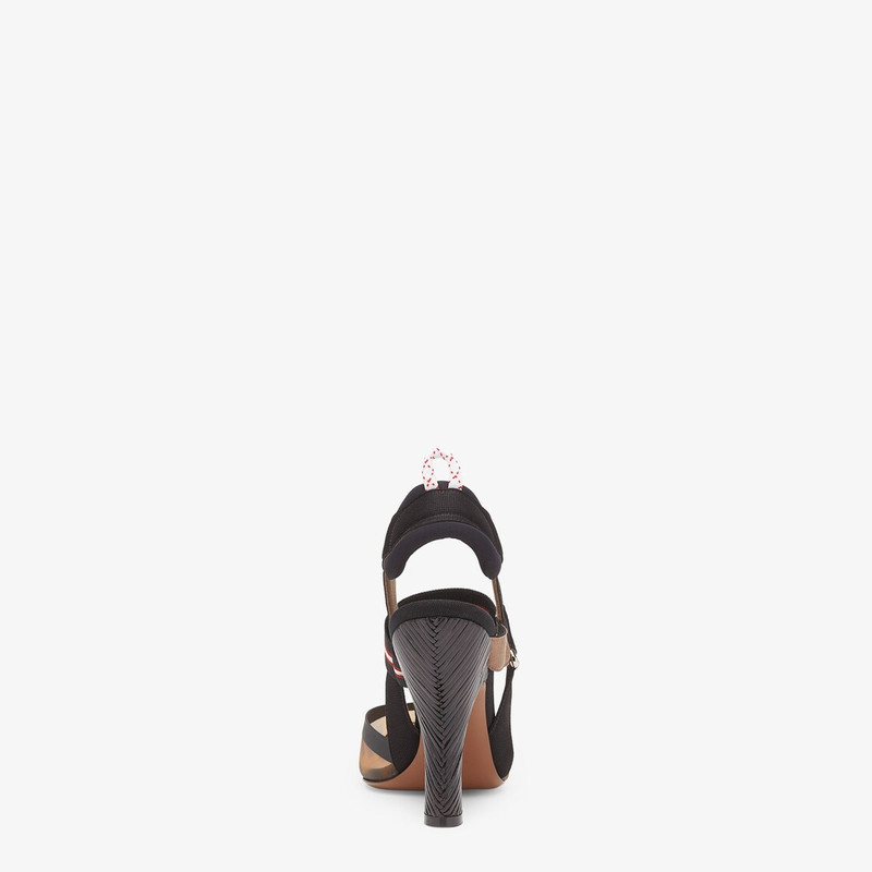 FENDI Multicolor tech mesh high-heeled slingbacks outlook