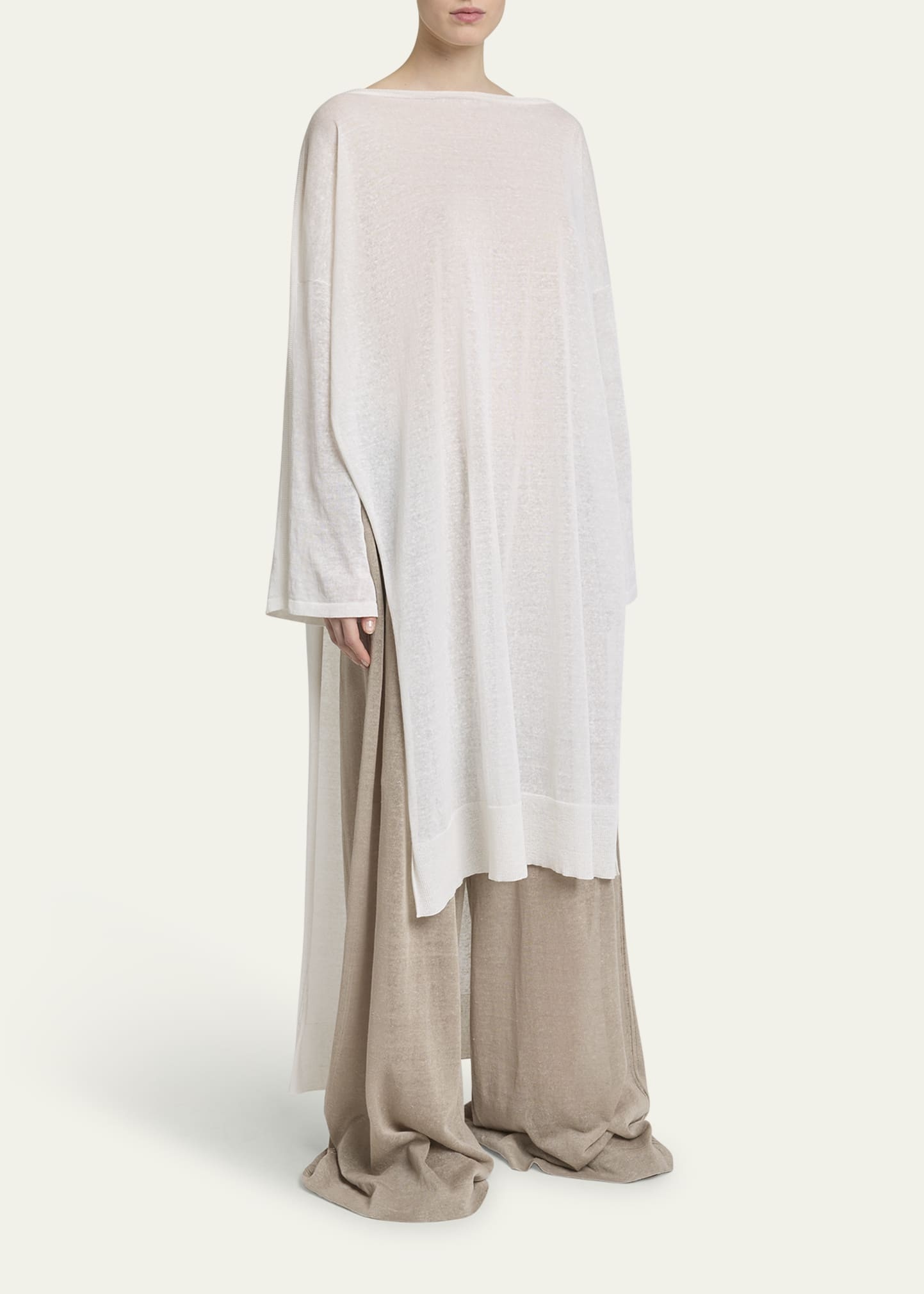 Silk Linen Tunic Dress - 4