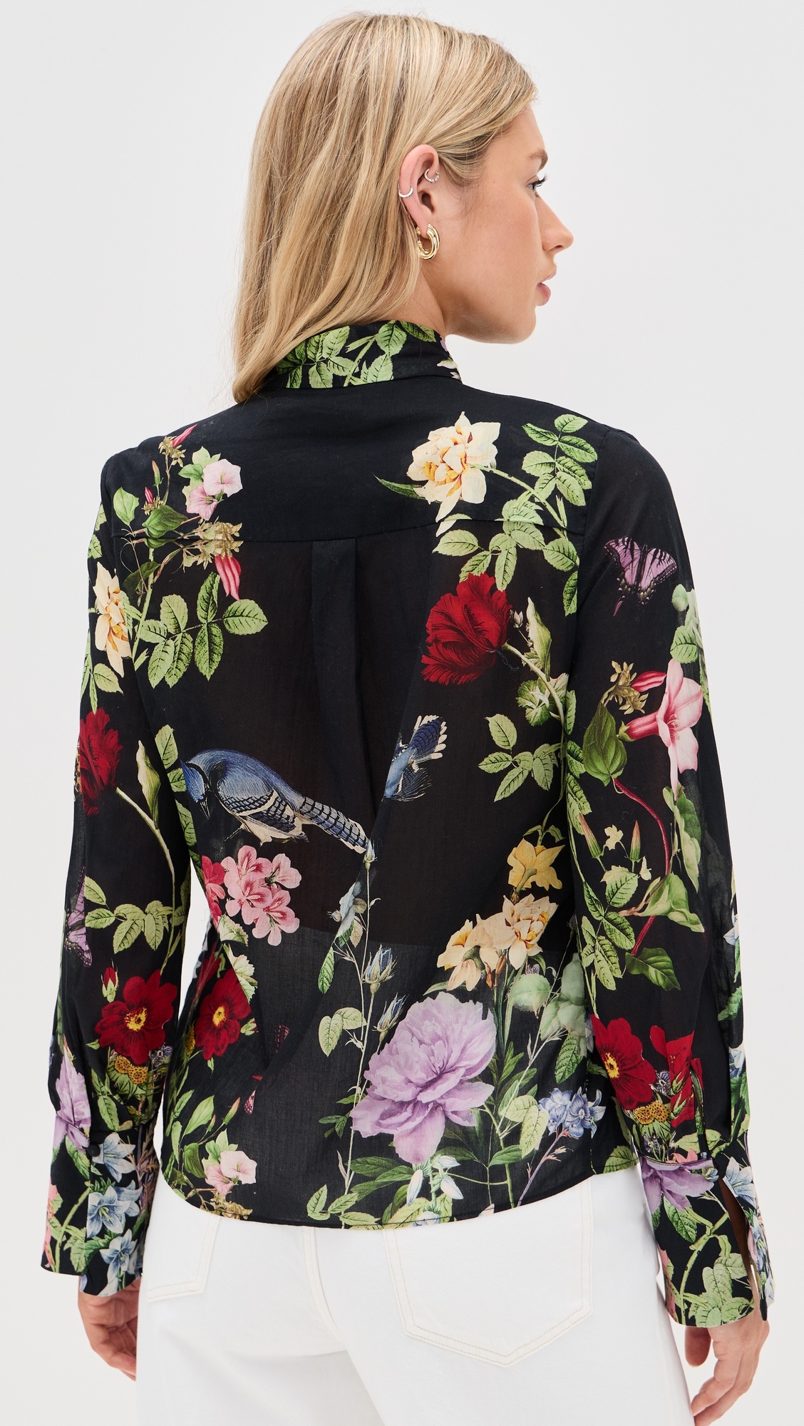 Lloyd Slit Sleeve Button Down Blouse - 2