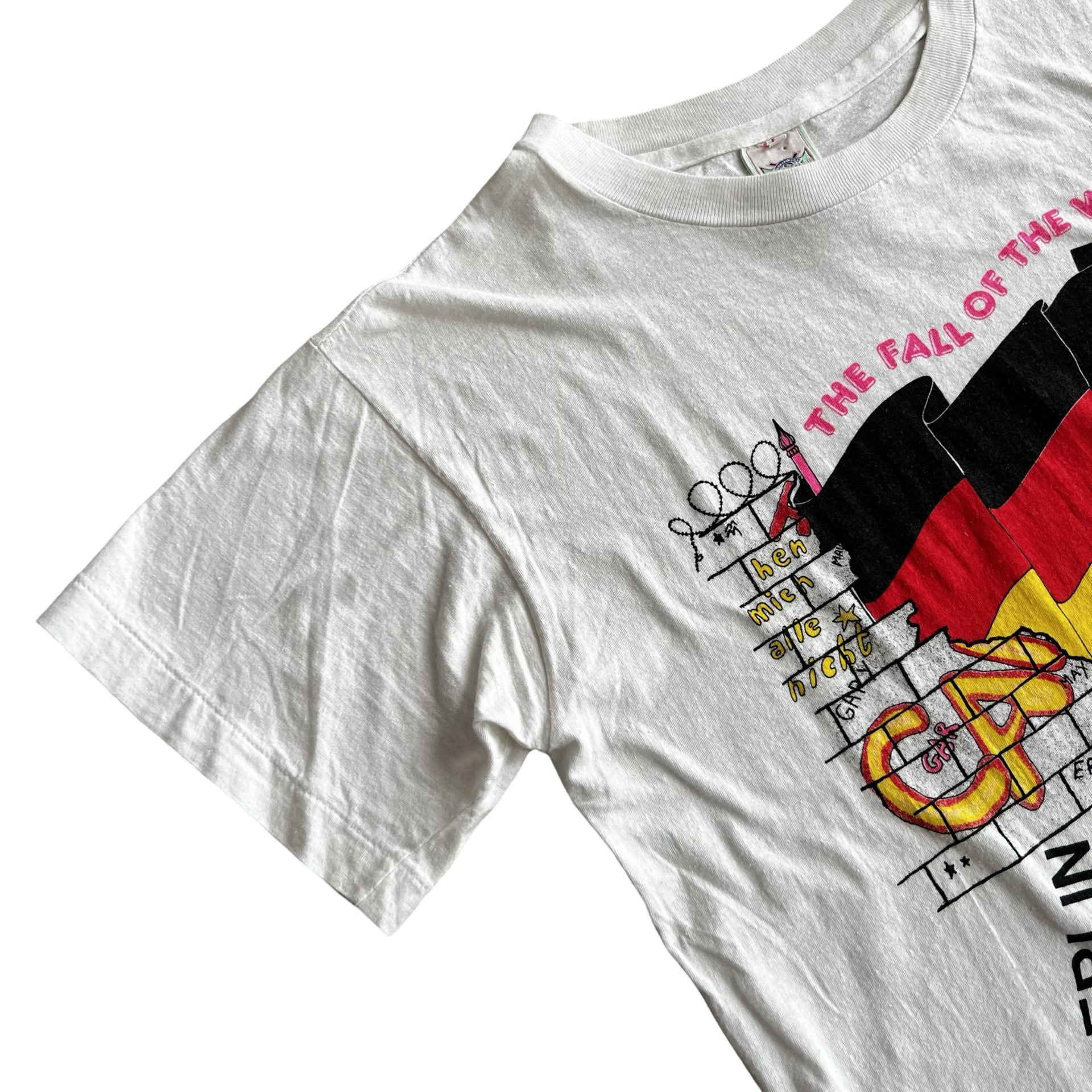 Final Blow - Vintage Fall Of The Wall Berlin Wall 1989 T-Shirt SZ L - 3