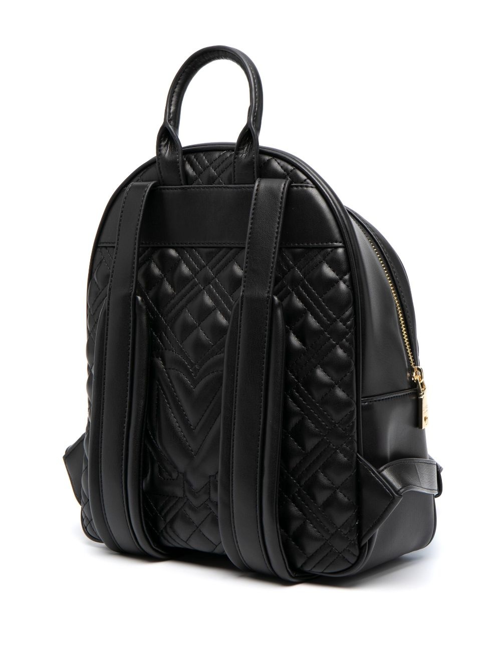 quilted logo-plaque backpack - 3