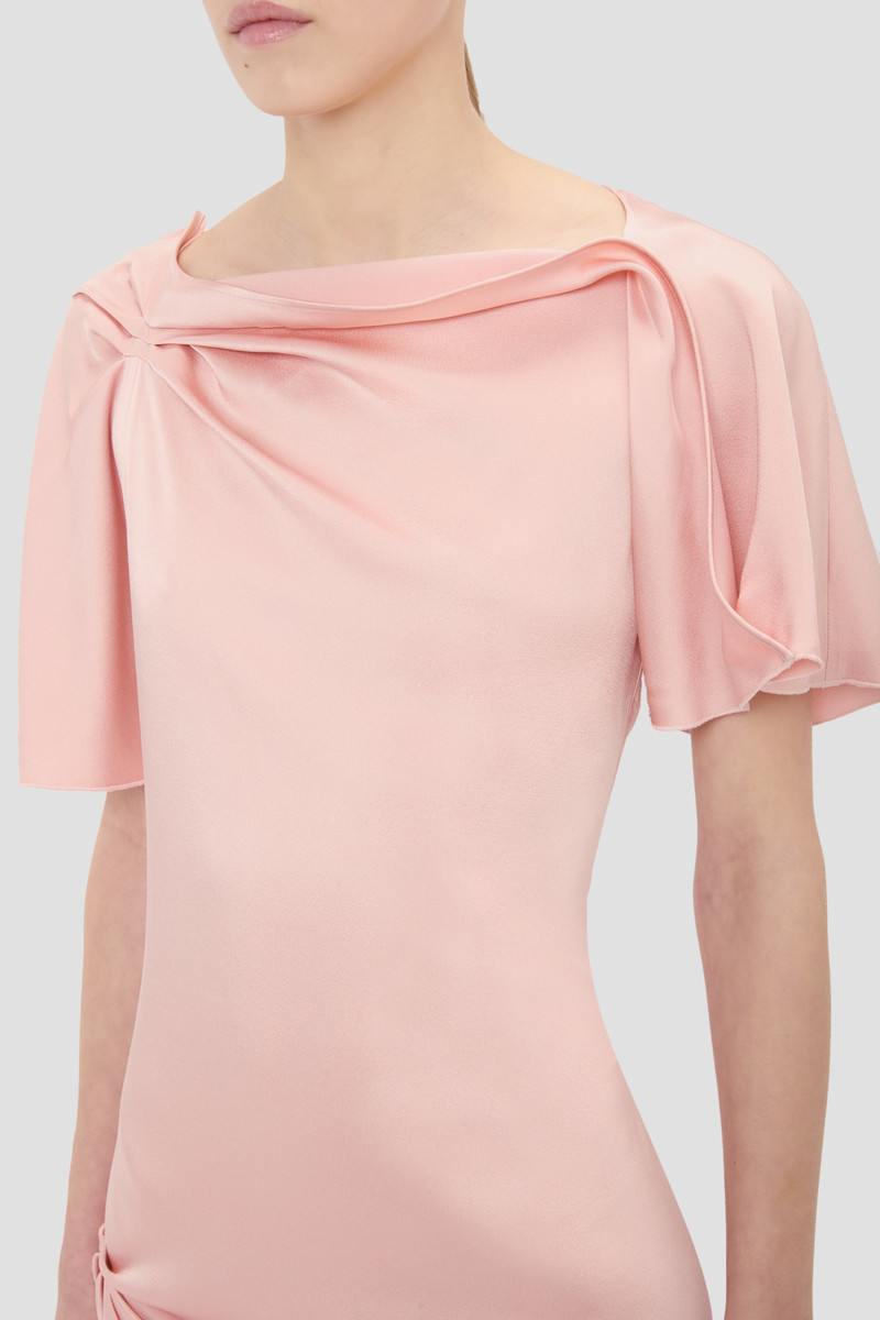 Cap Sleeve Dress In Dusty Pink 4