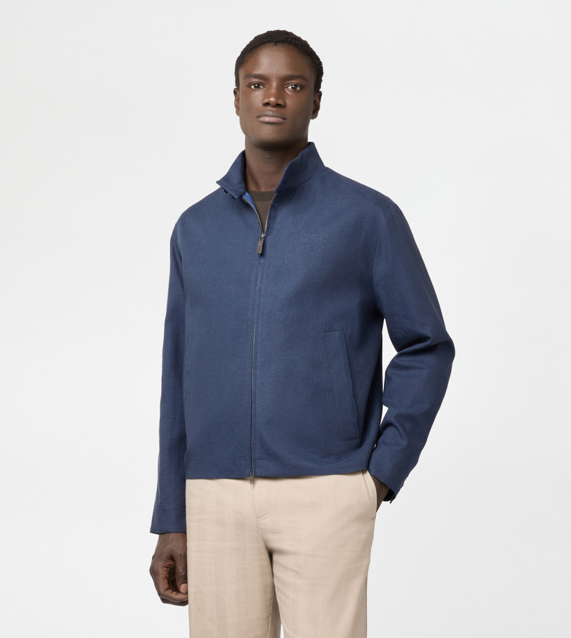 Tod's JACKET IN LINEN - BLUE outlook