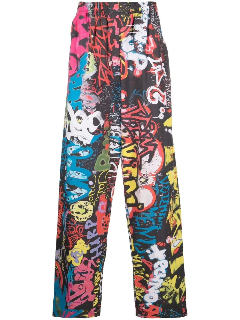 graffiti-print trousers 1