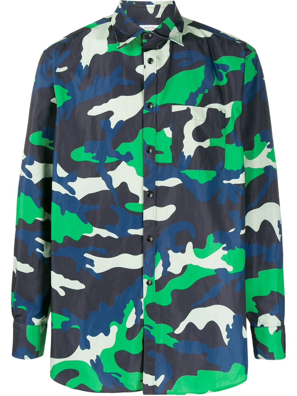 camouflage print shirt - 1