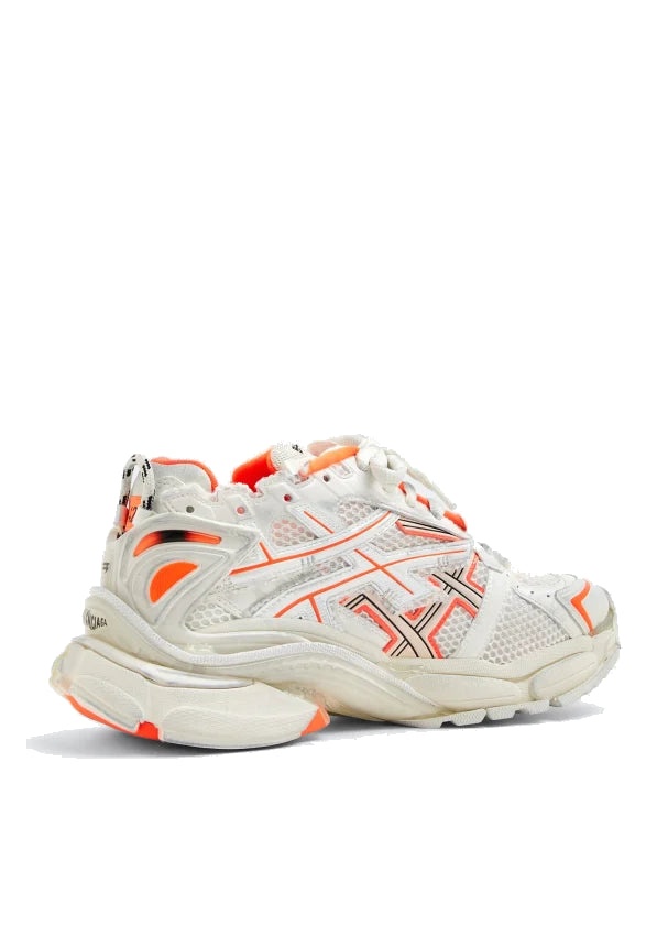 Balenciaga Runner Sneakers 'White Fluo Orange Mesh and Nylon' 677403W3RBM9770 - 4