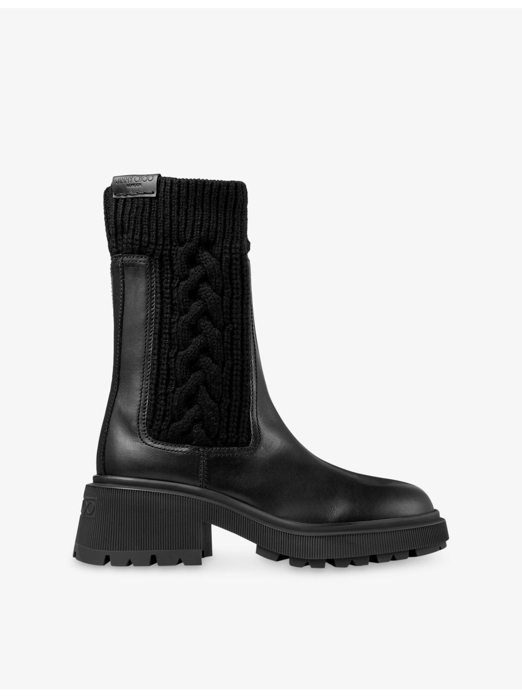Tamia Knitted And Leather Calf Boots - 1
