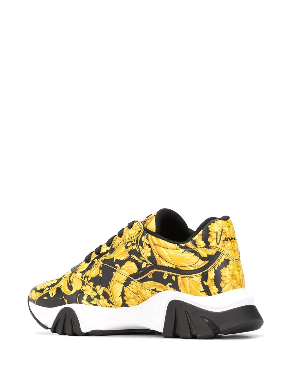 Squalo Barocco-print sneakers - 3