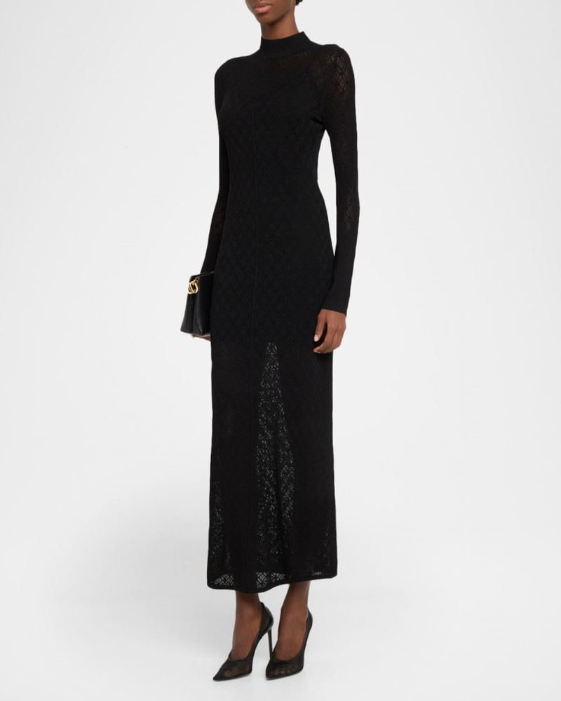 Lace Mock-Neck Maxi Dress 4