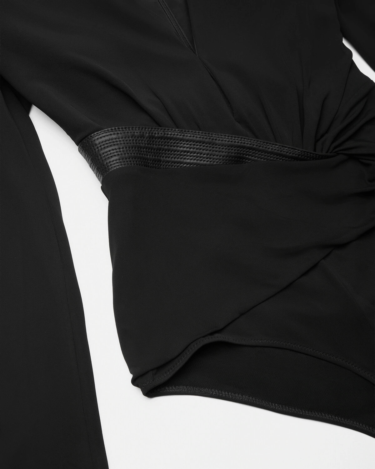 Deep V-Neck Crêpe Bodysuit - 4