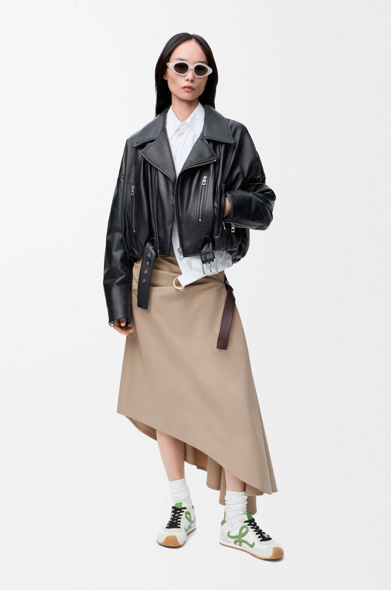 Loewe Belted skirt in cotton and silk outlook