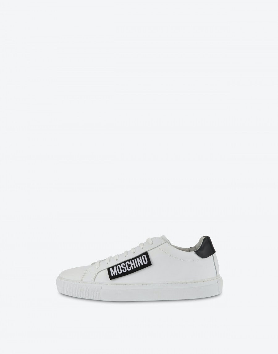 CALFSKIN SNEAKERS MOSCHINO LABEL - 2