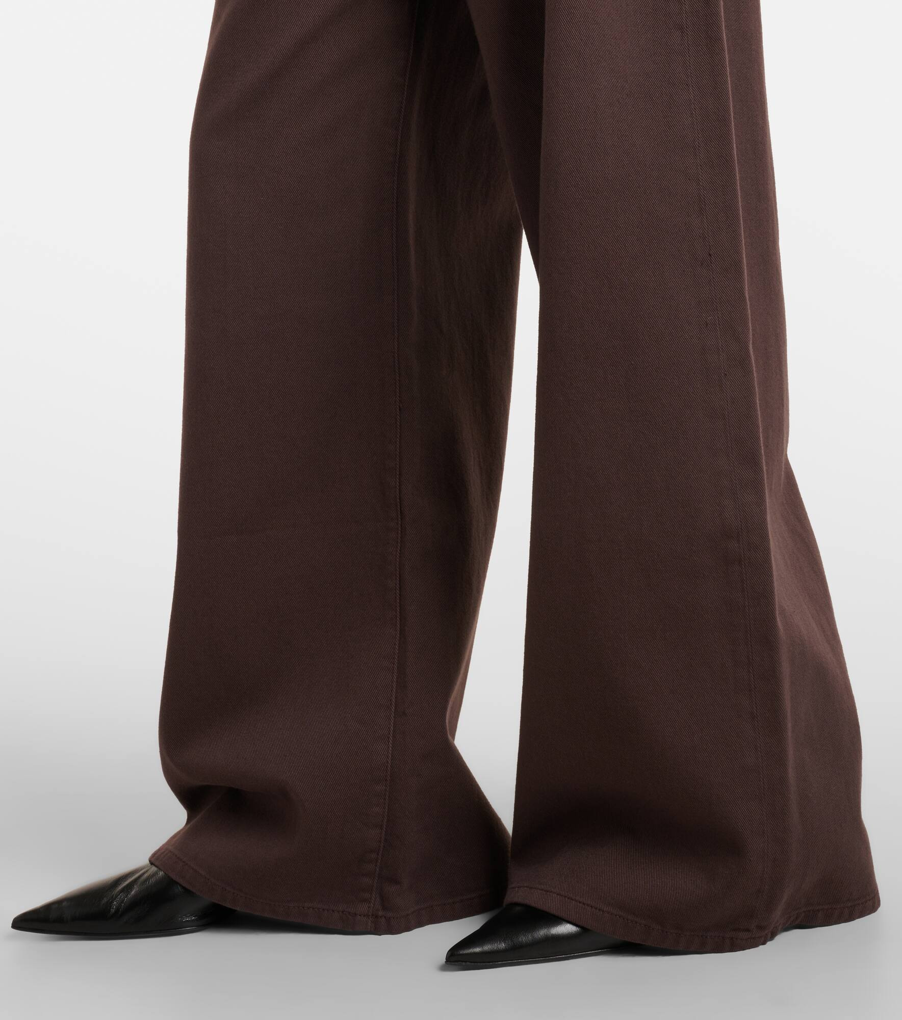 Siamese mid-rise wide-leg jeans - 5
