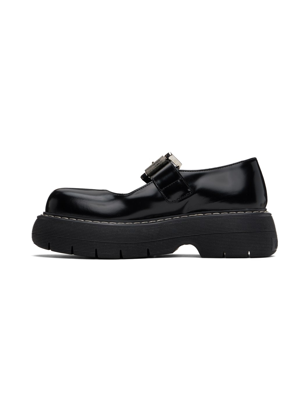 Black Chunky Mary-Jane Loafers - 3
