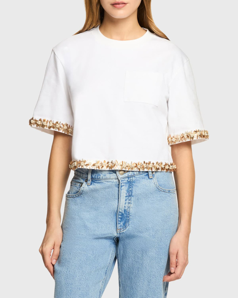 Asa Embellished Sunflare Floral Tee 3