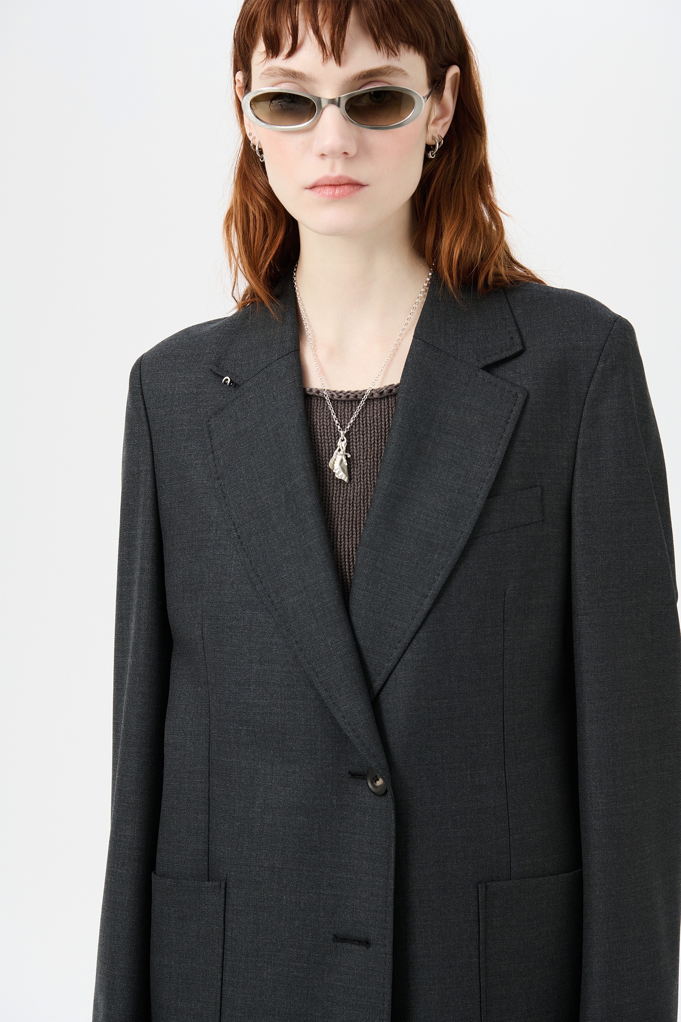 Reef Coat Premium Charcoal Office Wool - 4
