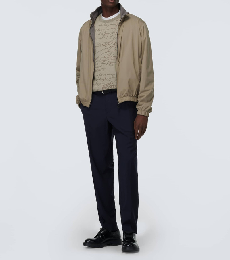 Berluti Scritto jacquard wool sweater outlook