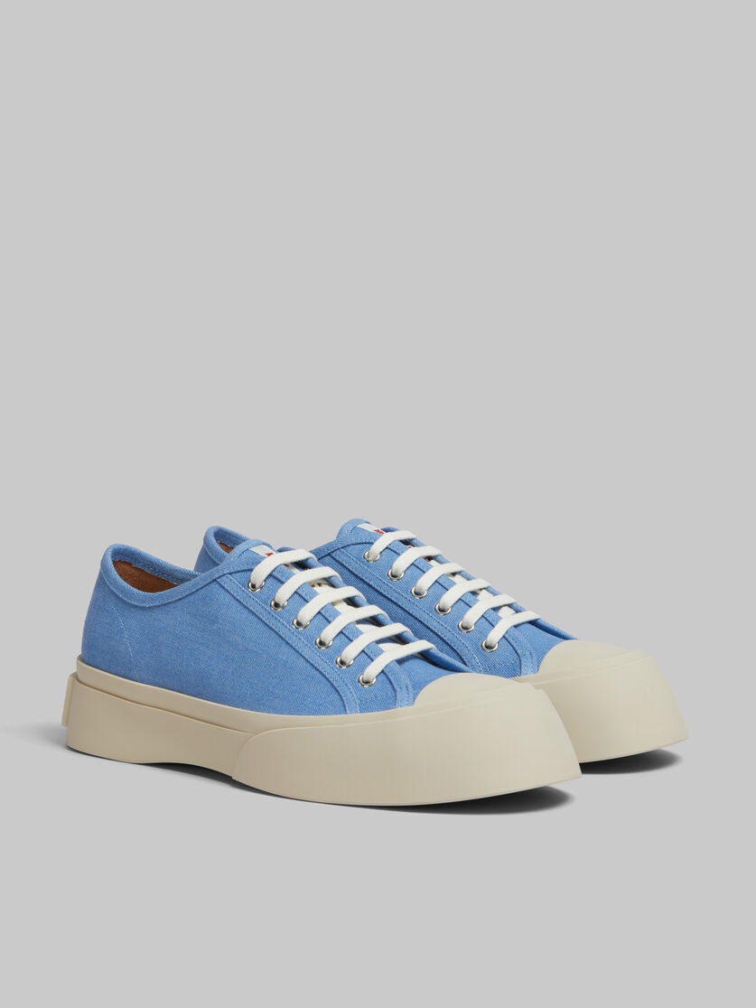 LIGHT BLUE DENIM PABLO LACE-UP SNEAKER - 2