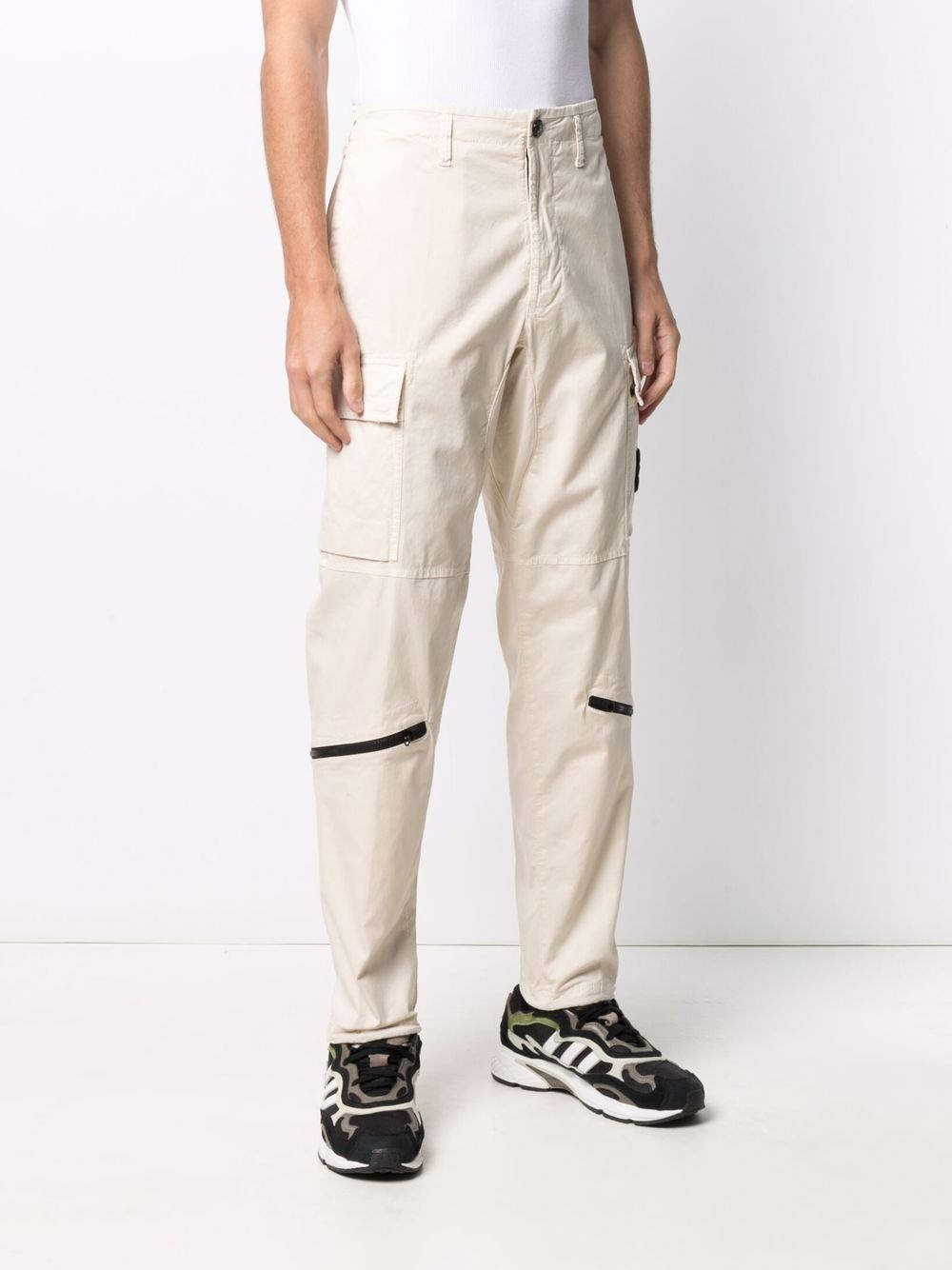 logo patch cargo trousers - 3