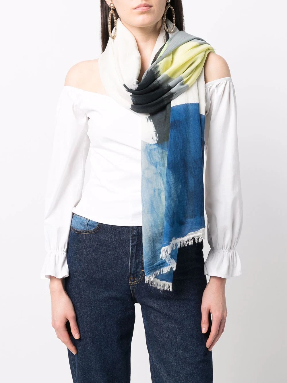 watercolour effect scarf - 2