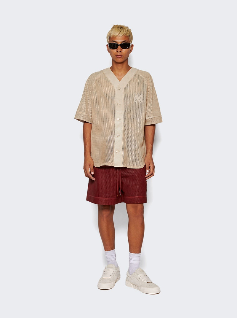 AMIRI Ma Perforated Baseball Shirt Birch outlook