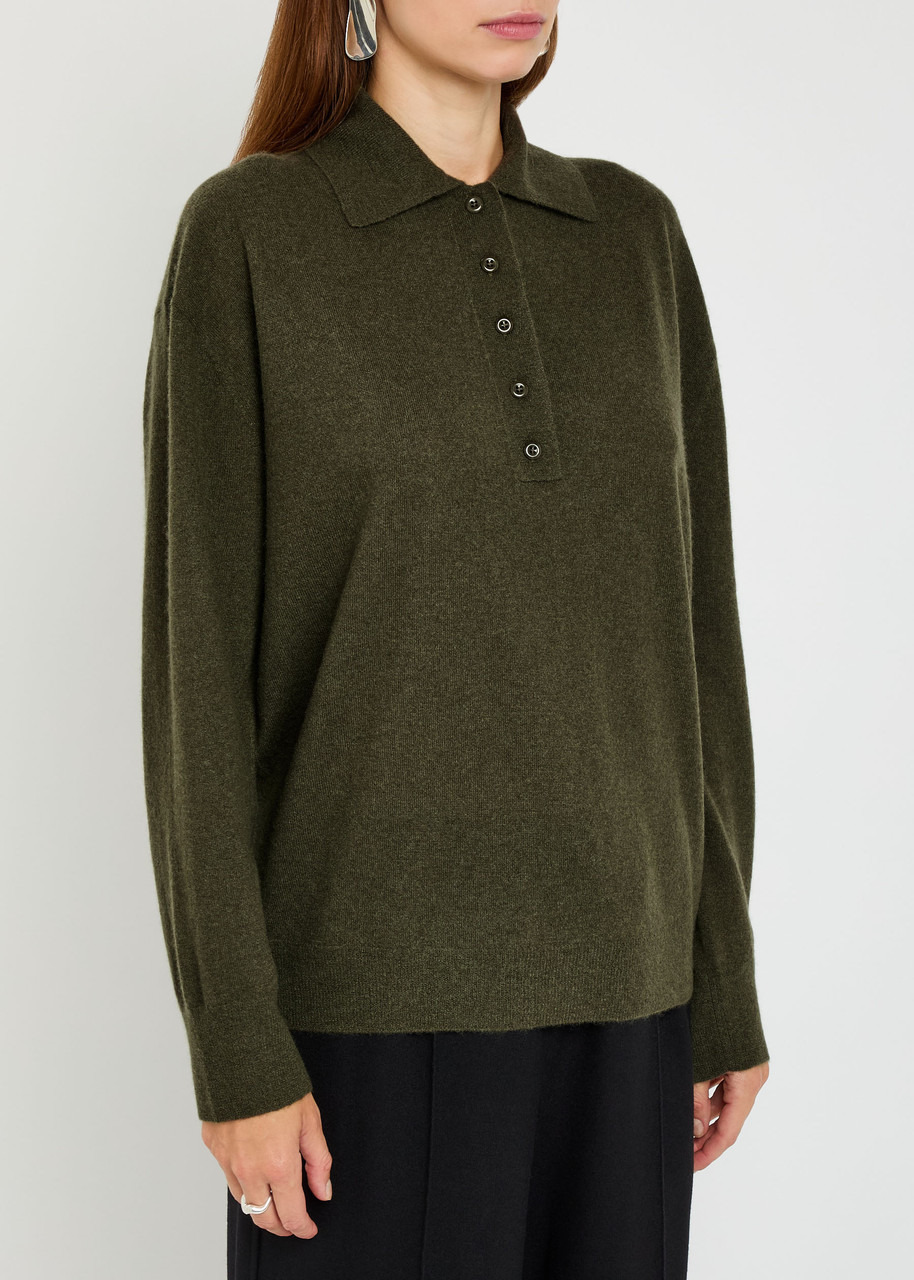 Vince Cashmere and Silk-blend Polo Jumper - 2