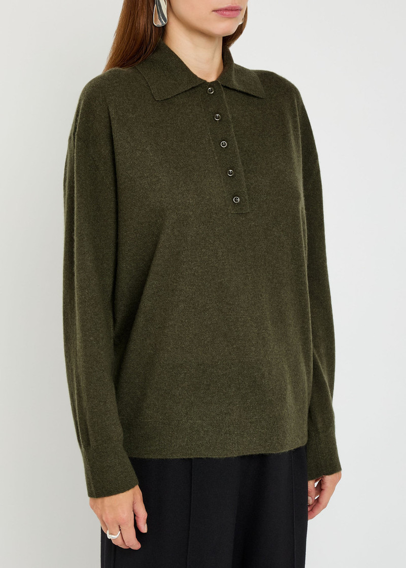 Vince Vince Cashmere and Silk-blend Polo Jumper outlook