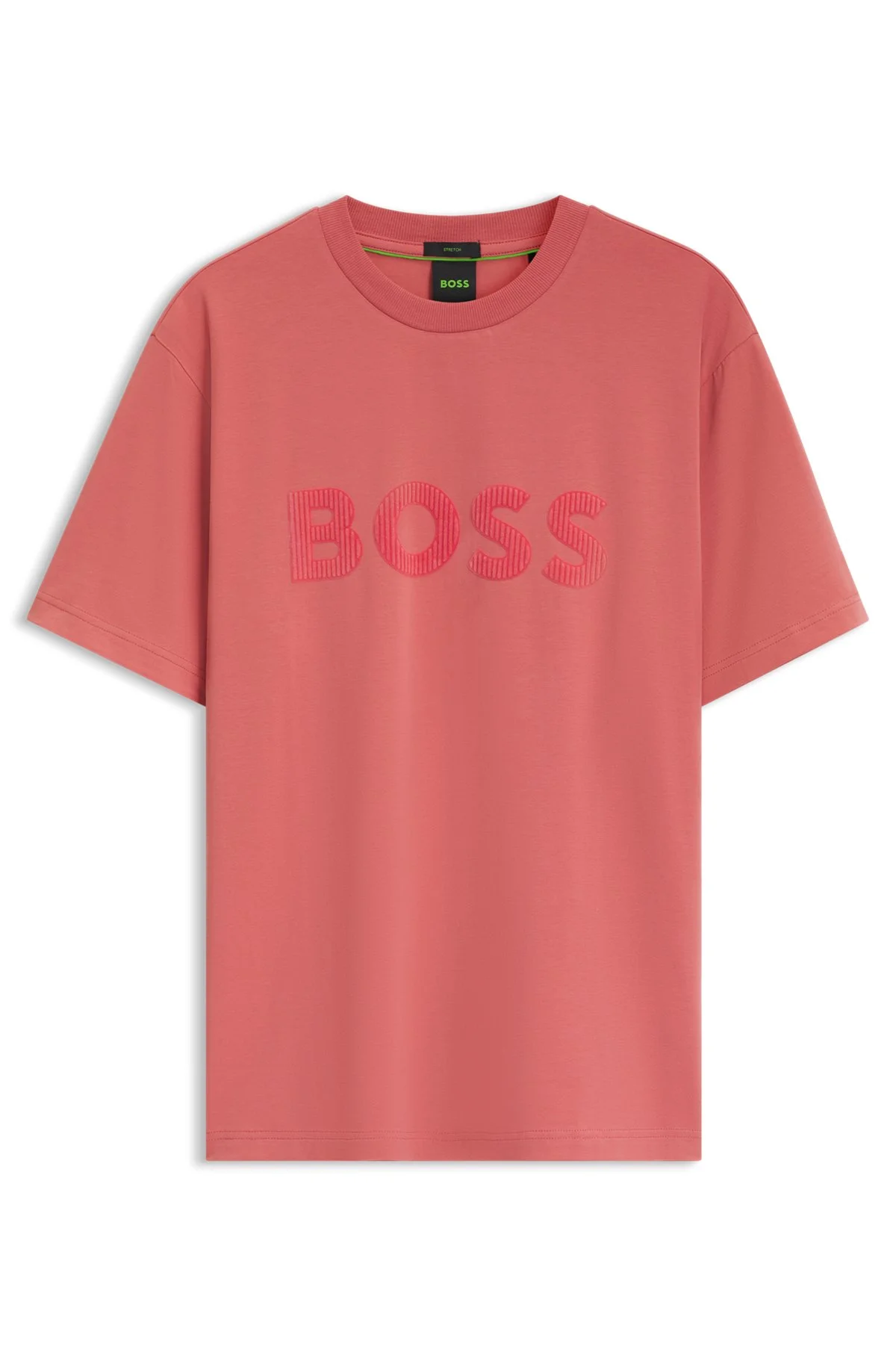 TONAL FLOCKED-LOGO T-SHIRT IN STRETCH COTTON - 1