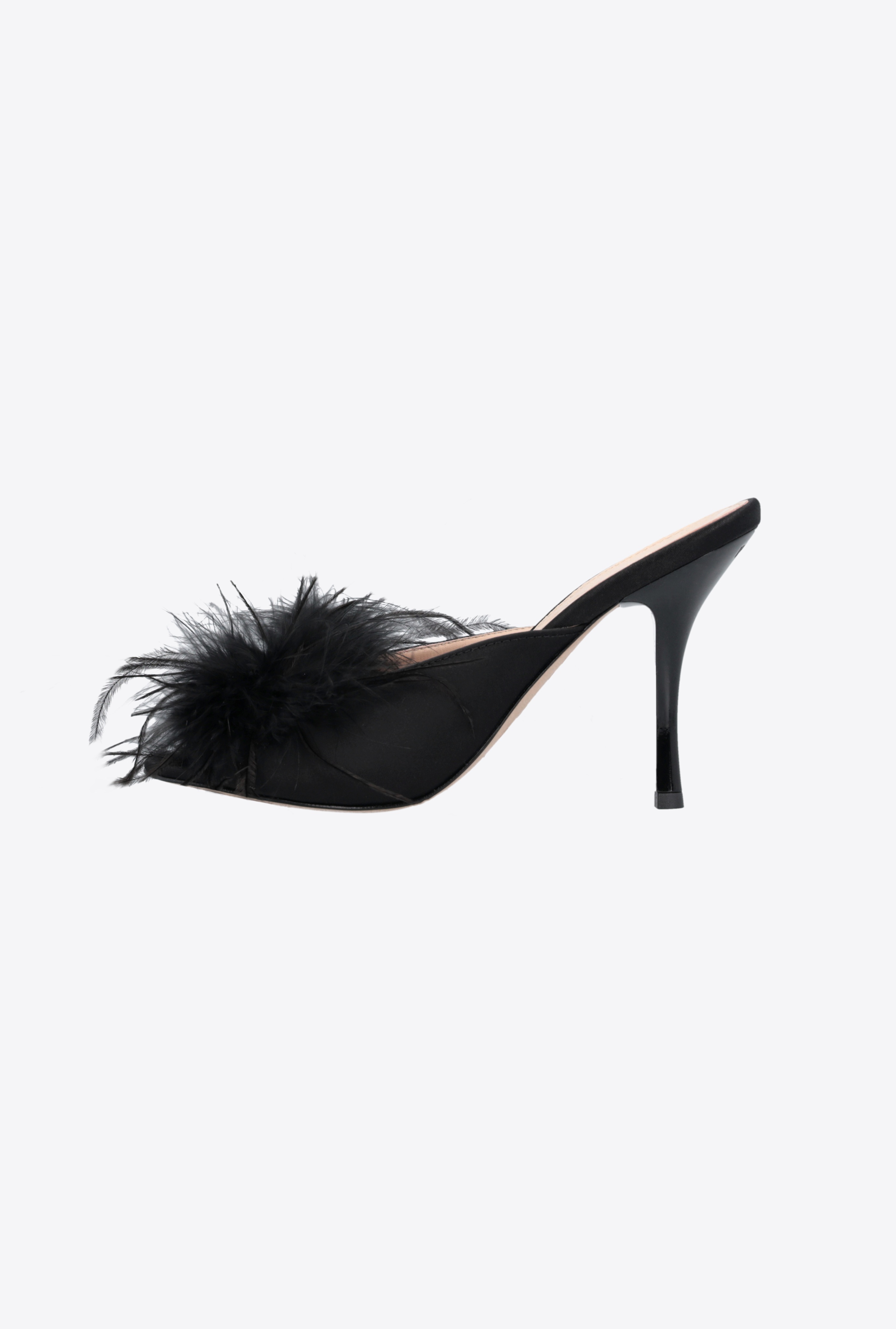MULE SANDALS WITH FEATHERS - 5