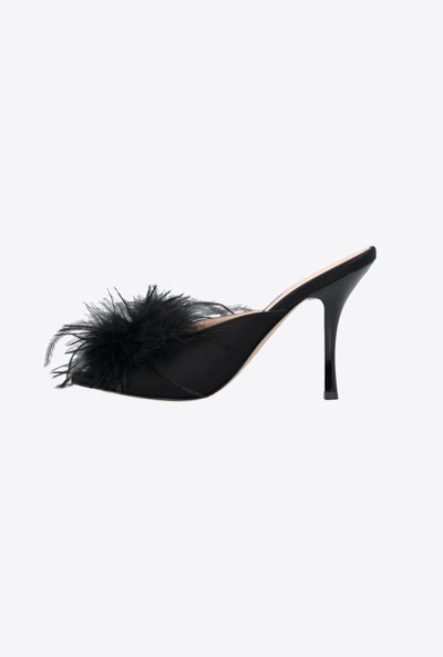PINKO MULE SANDALS WITH FEATHERS outlook