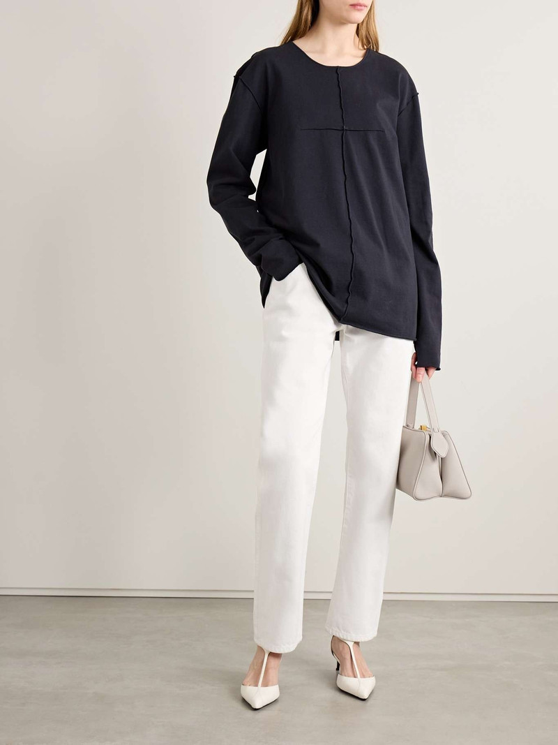 KHAITE Callum mid-rise straight-leg jeans White outlook