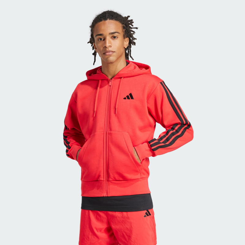 adidas Essentials 3-Stripes Fleece Hoodie outlook