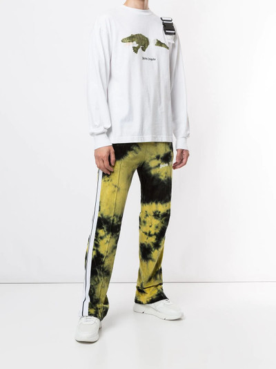 Palm Angels crocodile-print long-sleeve T-shirt outlook