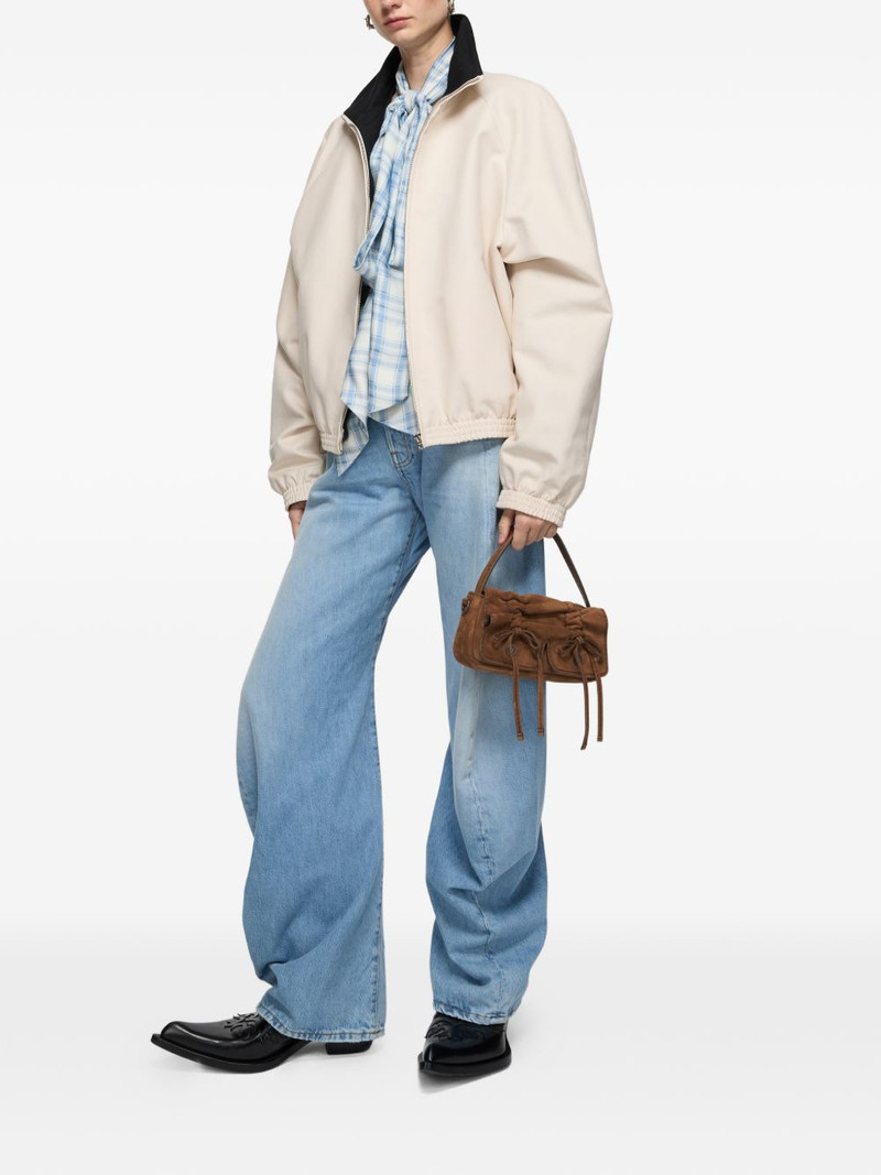 Acne Studios Multipocket suede shoulder bag outlook