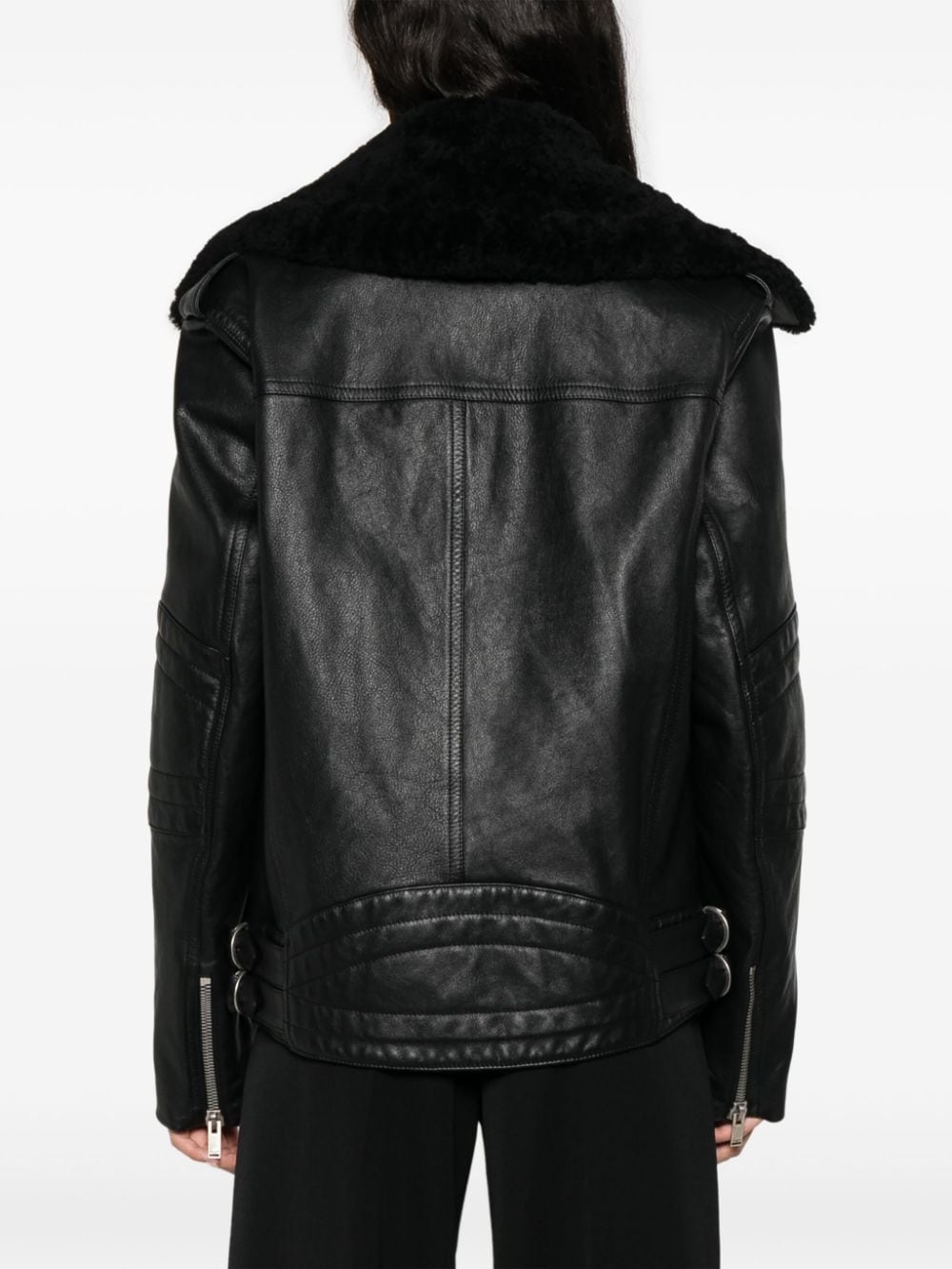 leather biker jacket - 4