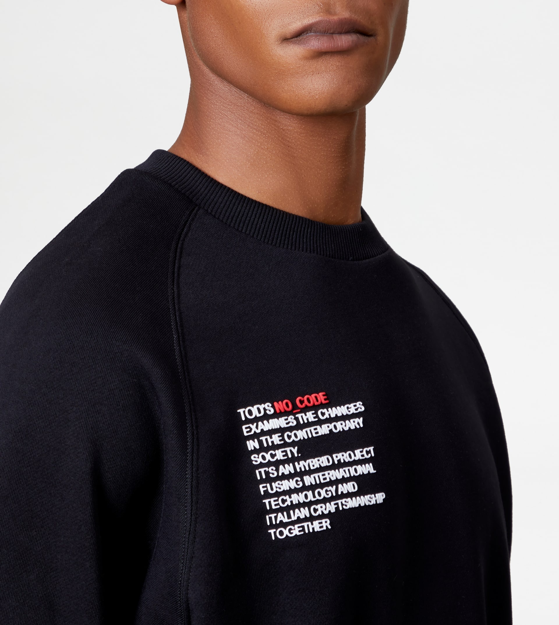 SHORT-SLEEVED SWEATSHIRT NO_CODE - BLACK - 5