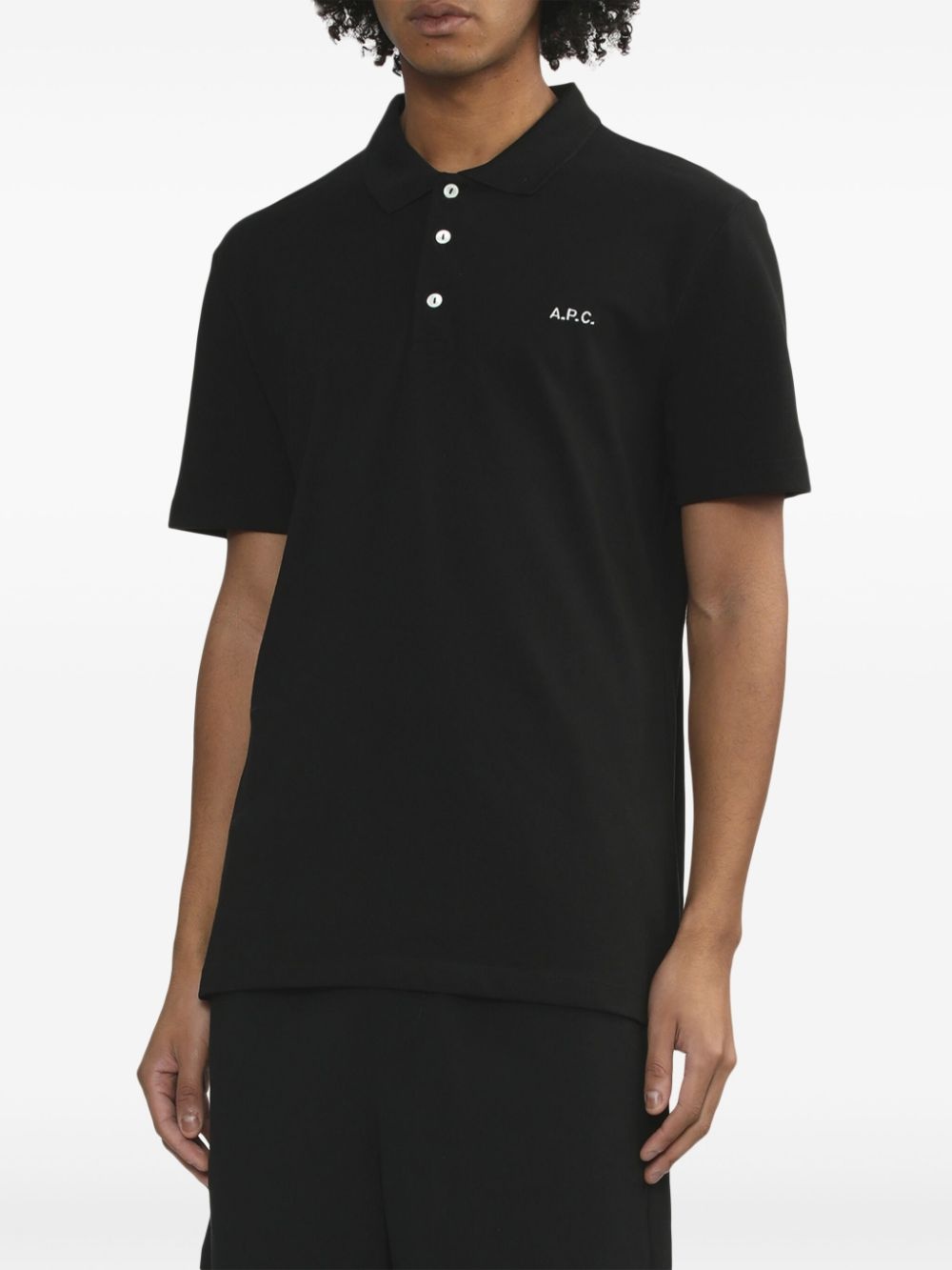 logo-embroidered polo shirt - 3