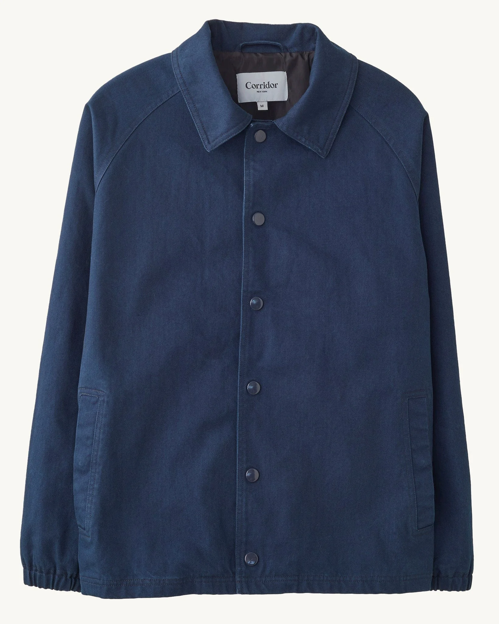 GARMENT DYED COACH JACKET - NAVY - 1