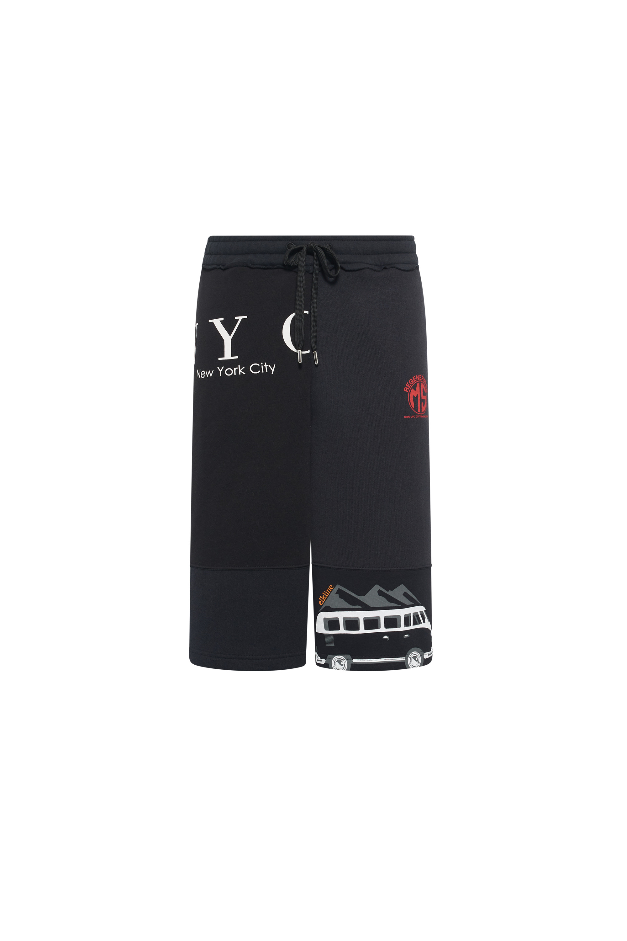 Regenerated Graphic Sweatshirts Drawstring Shorts - 5