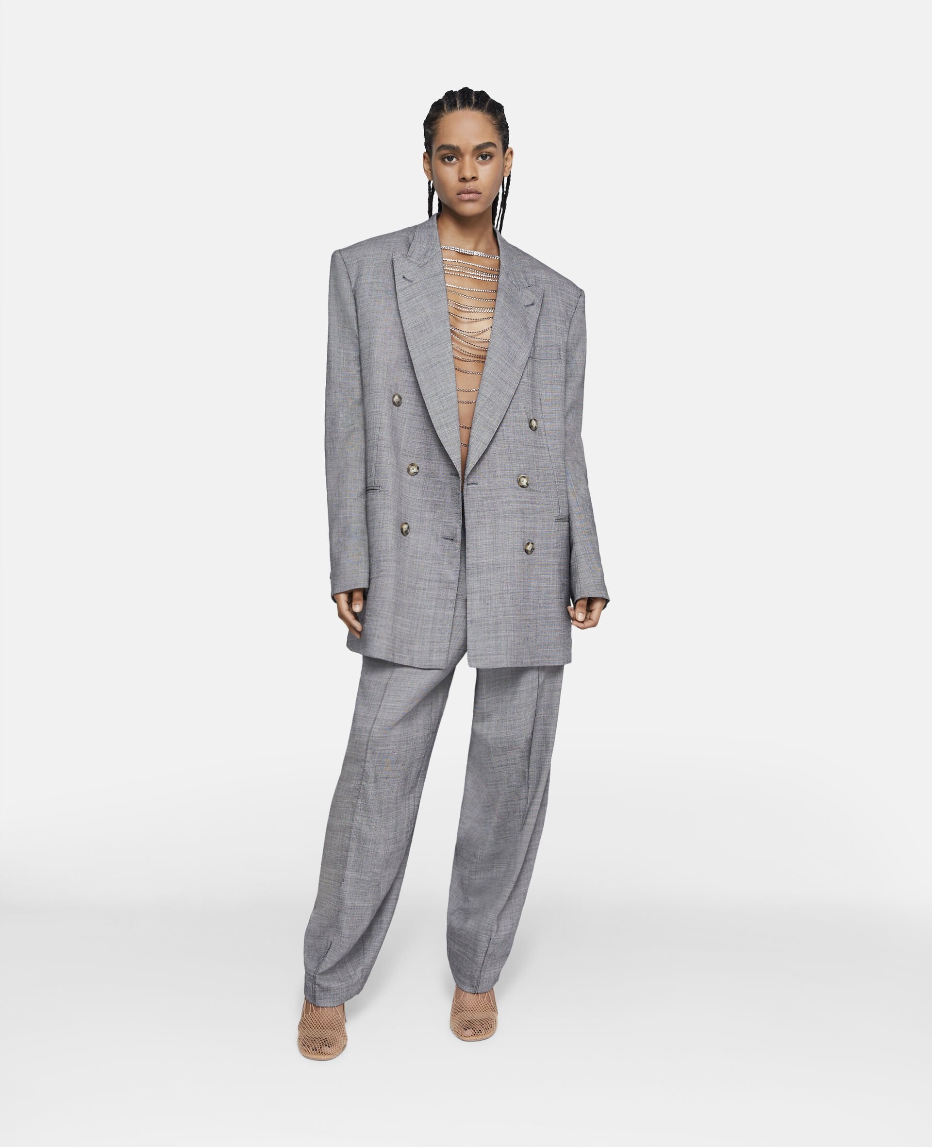 Pleated Balloon Leg Tailored Trousers - 2