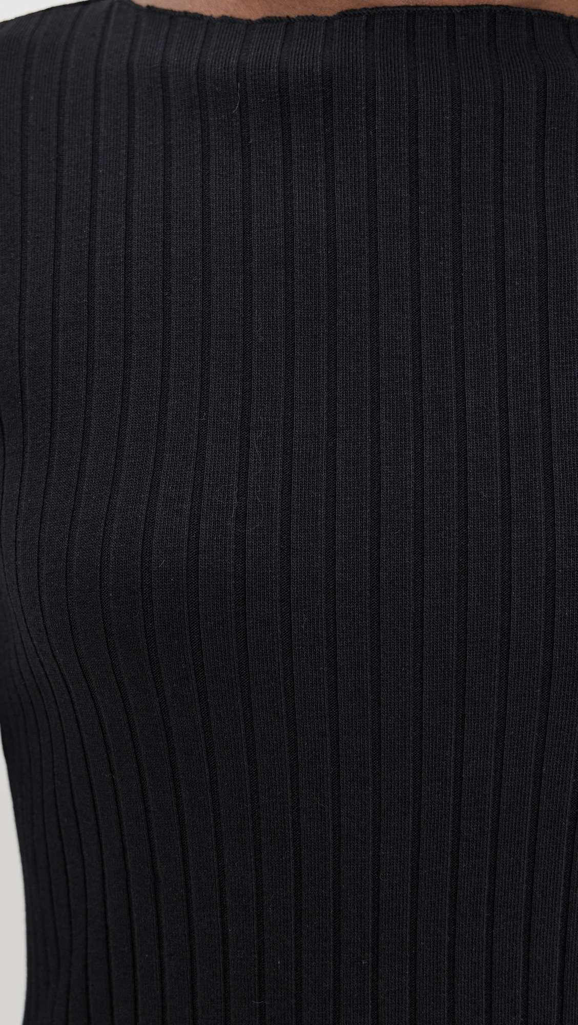 Rib Slash Neck Shirt - 5