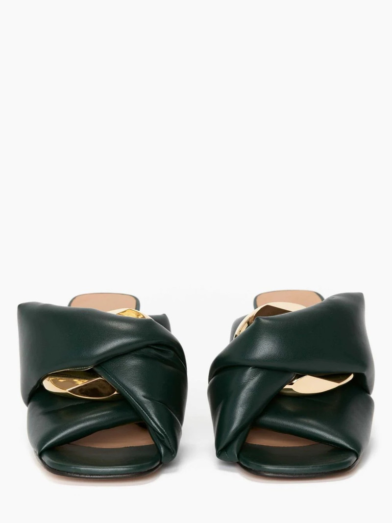 LEATHER CHAIN TWIST HEELS 3