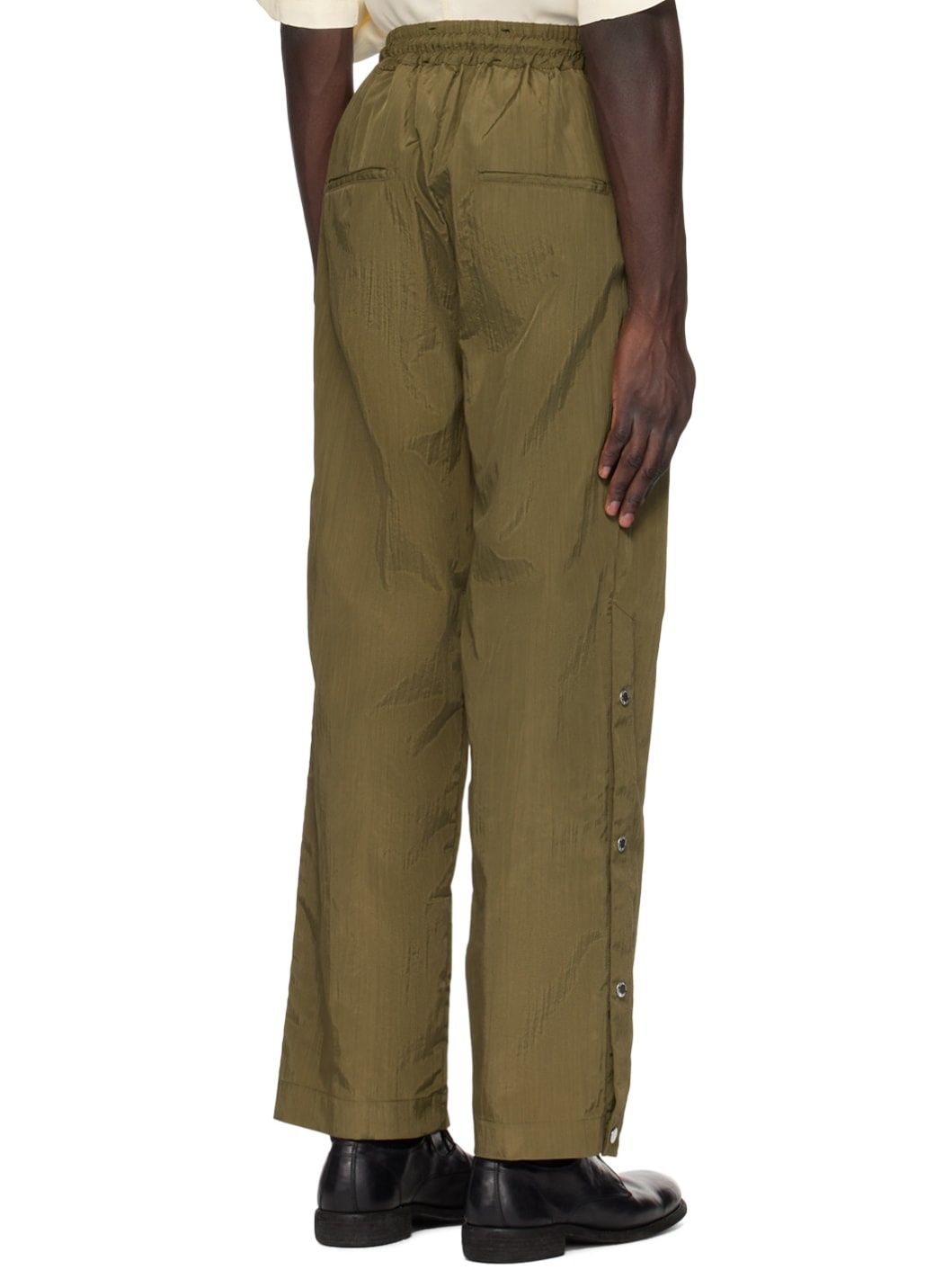 Khaki Press-Stud Track Pants - 3