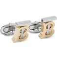 Logo Silver and Gold-Tone Cufflinks - 4