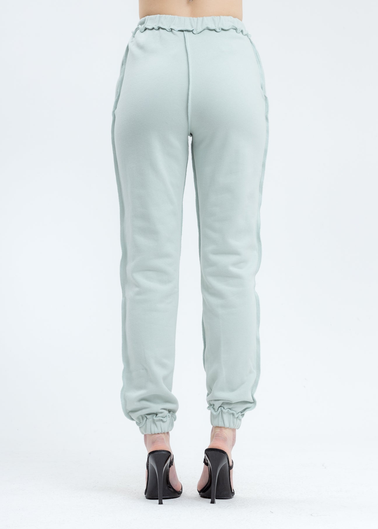 Aqua Exposed Seam Fleece Sweatpants - 3